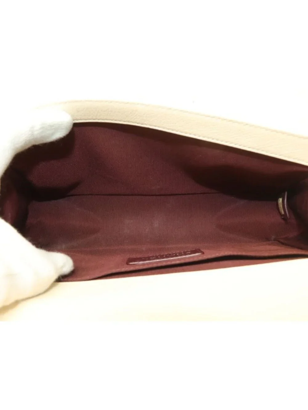 Chanel Boy Leather Patent White Chain Shoulder Bag